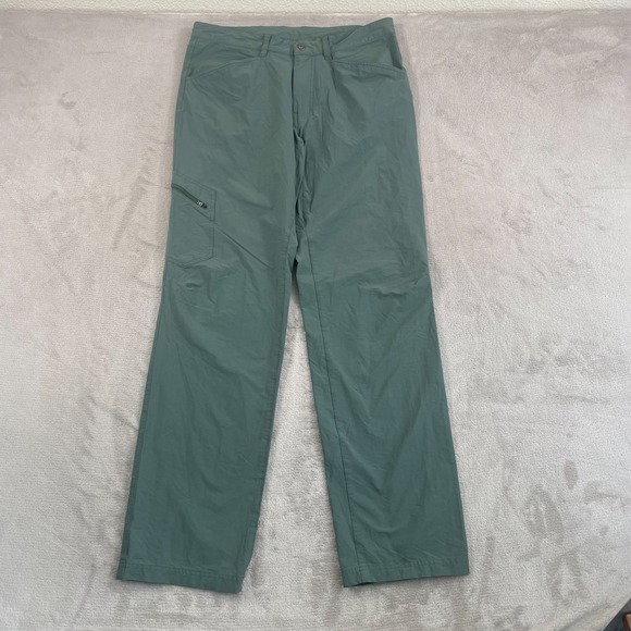 Patagonia Rock Craft Pants men 34x33 Green Stretch Nylon Performance DWR UPF40